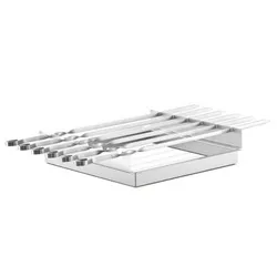 Thüros Schaschlikspieße Thüros Schaschlik Spießaufsatz mit 6 Spießen für T1, Tischgrill, Minicater (Grillfläche 30x30 cm)
