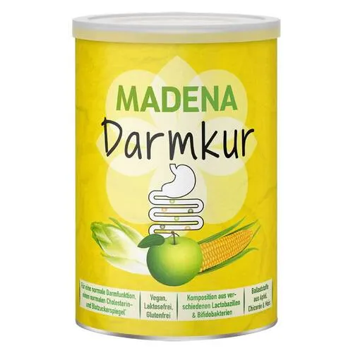 Madena Darmkur Pulver 500 g - Arzneimittel zur Ballaststoffversorgung, geschmacksneutral und frei von Zusatzstoffen für eine sanfte Darmreinigung.