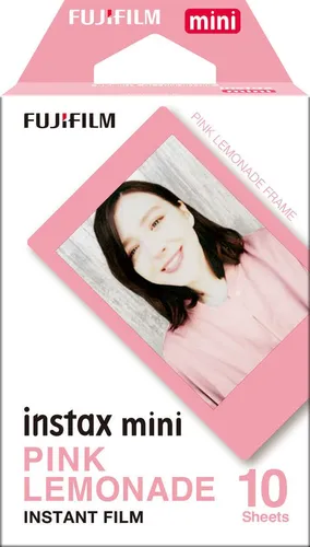 instax mini Film Pink Lemonade - 10 bunte Aufnahmen für kreative Fotomomente, kompatibel mit allen instax mini Kameras
