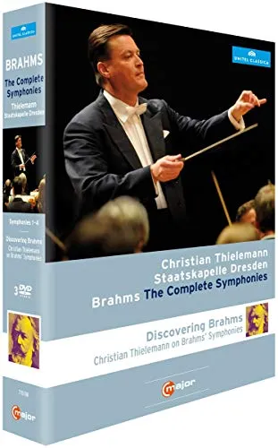 Brahms: Sämtliche Sinfonien - Thielemann & Staatskapelle Dresden [3 DVDs] - Filme mit beeindruckenden Aufführungen, ideal für Klassikliebhaber und ohne Altersbeschränkung.