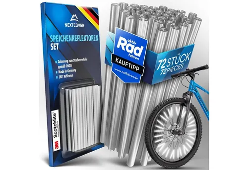 Nextcover Fahrradreflektor Nextcover® Speichenreflektoren Fahrrad - Das Original - 3M Scotchlite, (72 St)
