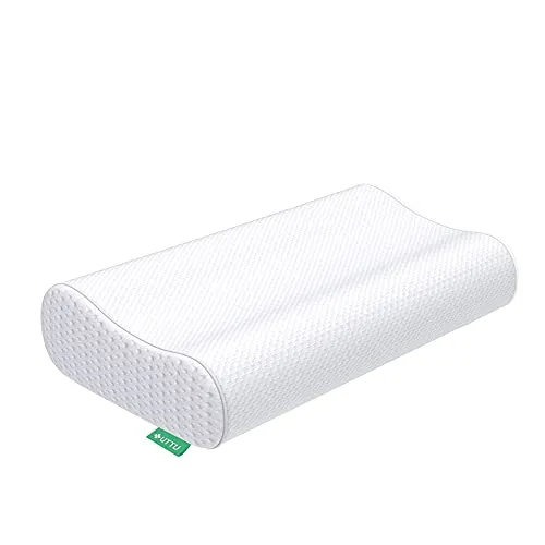 UTTU Memory Foam Kissen zur Nackenentlastung - Ergonomisches Kissen mit einstellbarer Höhe für optimalen Schlafkomfort, passt sich perfekt den Körperkonturen an und bleibt das ganze Jahr über angenehm kühl.