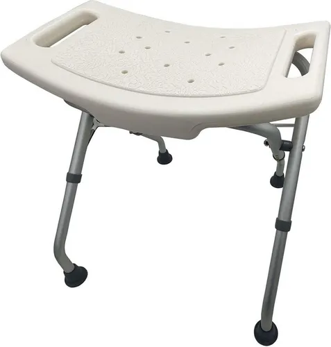 Höhenverstellbarer Duschhocker für Senioren - Praktischer Duschstuhl (47-51 cm) mit rutschfestem Sitz, klappbar und platzsparend - ideal für mehr Sicherheit und Komfort im Badezimmer.