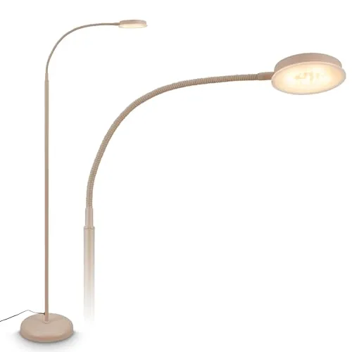 BRILONER Stehlampe mit Touch und Memoryfunktion - Moderne Standleuchte mit 12W LED, dimmbar und schwenkbar für optimale Lichtausrichtung. Ideal als Leselampe oder Wohnzimmerdeko, passt perfekt in kleine Räume.