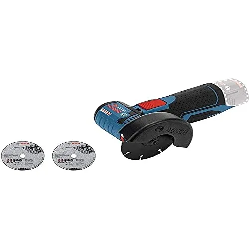 Bosch Winkelschleifer GWS 12V-76 - 76mm, 12V, extrem kompakt und leistungsstarker bürstenloser Motor, ideal für schnelles Trennen von Metall und Fliesen