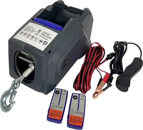 BergerundSchröter Seilwinde 31146, 12V/Manuell, 2700kg Zugkraft - Werkstatteinrichtung mit 10m Stahlseil und 2700kg Zugkraft. Ideal für PKWs, bedienbar per Fernbedienung oder Handkurbel. Perfekt für vielseitige Einsatzmöglichkeiten.