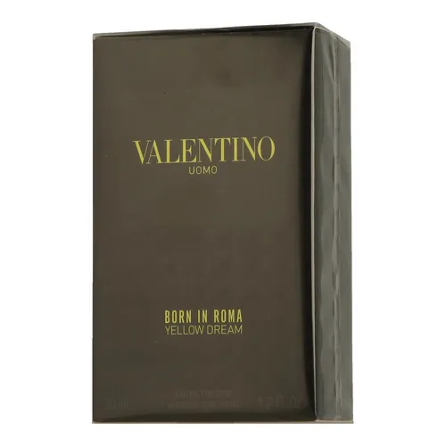 Valentino Uomo Born In Roma Yellow Dream 50 ml - Eau de Toilette mit orientalischem Duft, der durch eine süchtig machende Kombination aus Lebkuchen und Vanille besticht. Stilvoller Flakon mit Valentino-Niete, inspiriert von der Architektur Roms.