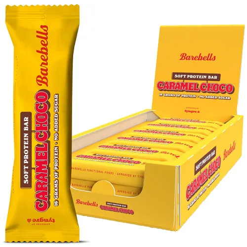 Barebells Soft Protein Bar Caramel Choco - 12 Riegel - Müsli- & Frühstücksriegel mit köstlichem Karamellgeschmack, ideal für alle Gelegenheiten und perfekt für einen proteinreichen Snack.