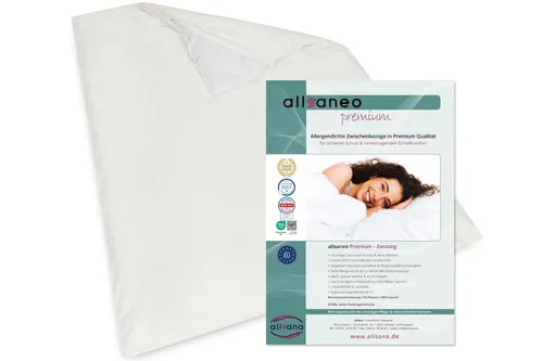 allsaneo premium Encasing Deckenbezug 140x200cm Allergiker Bettwäsche extraweich