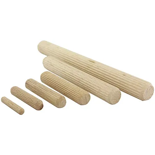 Holzdübel Riffeldübel 8x30 mm - 10000 ST aus Buche - Sonstige Elektroinstallationsartikel, ideal für stabile Verbindungen in Möbelbau und Holzarbeiten, hohe Festigkeit durch hochwertiges Buchenholz.