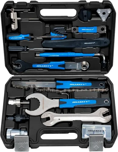 HASKYY Fahrrad E-Bike Reparatur Kit 51 tlg. - Multifunktions Hand Werkzeug Set im Koffer, ideal für DIY-Reparaturen und Wartung von E-Bikes