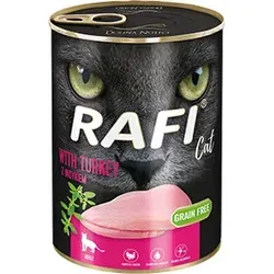 RAFI Cat Adult mit Pute 400g - Vollständiges Nassfutter für ausgewachsene Katzen, für alle Rassen geeignet und 3% Rabatt für Stammkunden