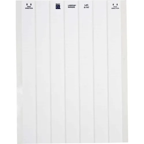 Brady LAT-6-747-10, 7-bahnige Kabelmarkierung aus Polyester, permanent - Hochwertige Kabelmarkierung aus Polyester, 25.40 x 6.35 mm, ideal für eine klare Identifikation. Perfekt für den professionellen Einsatz in Kabelsystemen.