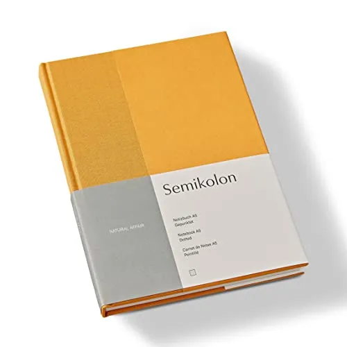Semikolon Notizbuch (A5) NATURAL AFFAIR - Golden Hour - Block, stilvolles Design mit gepunkteten Seiten, ideal für kreative Notizen und Skizzen.