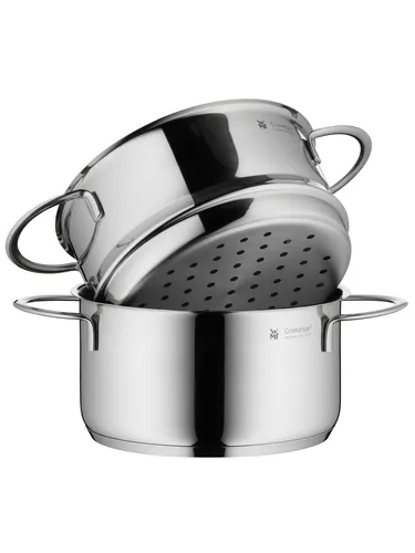 WMF Mini Dampfgarer 16 cm, Cromargan Edelstahl - Dampfgarer für kleine Portionen, ideal für Singlehaushalte. Hitzebeständig, spülmaschinengeeignet und mit gleichmäßiger Wärmeverteilung für energiesparendes Kochen.