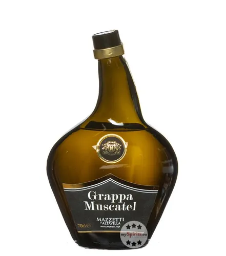 Mazzetti Grappa Muscatel - Tradition aus dem Piemont - Grappa aus der Vintage-Reihe im Baumwollsäckchen, ideal für Liebhaber edler Spirituosen und mit langer Tradition aus dem Piemont.
