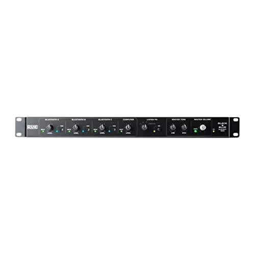 Rane Black and Blue Einbaulautsprecher - Lautsprecher mit 3 Bluetooth Kanälen und 20 Watt Mono Class-D Verstärker, ideal für einfache Misch- und Abhöranwendungen.