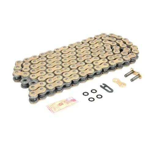 DID 520VX3 Gold X-Ring Kette 114 Glieder - Antriebsketten für Straßen-, ATV- oder Off-Road-Anwendungen bis 800 cc, bietet verbesserte Gasannahme und Haltbarkeit durch moderne X-Ring-Technologie.