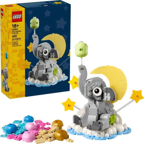LEGO® 40814 Schwebender Baby-Elefant - Exklusives Set - LEGO (R) Komplette Sets & Packs, 402 Teile, ideal für Sammler und Fans, neu in originaler Verpackung, perfekt als Geschenk oder zur Ergänzung deiner Sammlung.