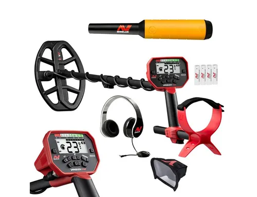 Minelab Vanquish 440 Multifrequenz Metalldetektor mit Pro Find 15 Pinpointer - Ortungsgeräte mit 5 Suchmodi und leichtem Design (1200g) für präzises Finden von Schätzen. Ideal für Hobby- und Profisucher.