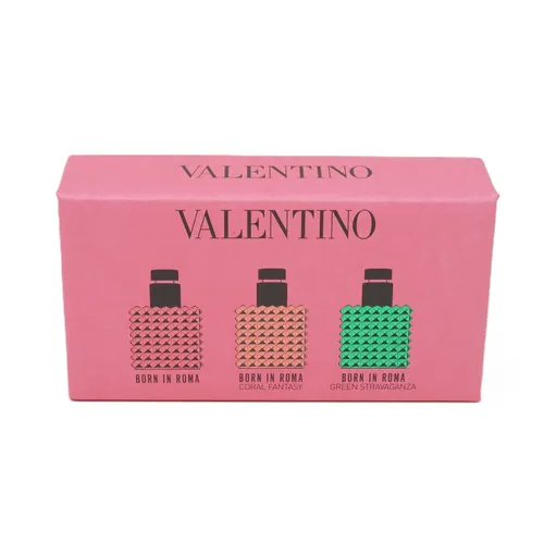 Valentino Donna Mini-Set, Eau de Parfum, 3 x 6 ml - Entdecken Sie das Valentino Donna Mini-Set mit drei 6 ml Flakons. Ideal für unterwegs, vereint es die unverwechselbaren Düfte von Valentino in praktischer Größe. Perfekt für jeden Anlass!  