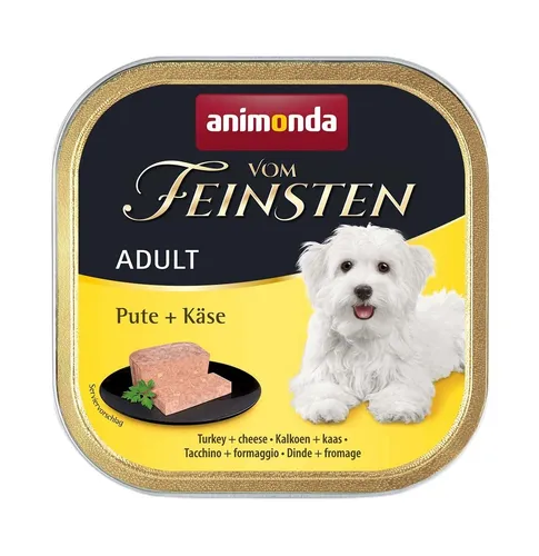 ANIMONDA Vom Feinsten Adult Turkey with cheese - nassfutter für Hu 4017721823180