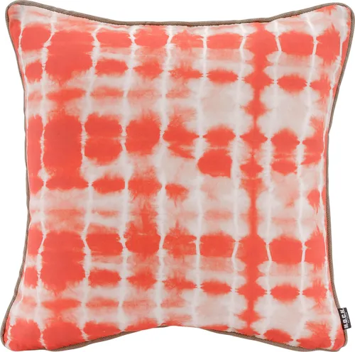 Dekokissen H.O.C.K. "Badu Batik Midnight Outdoor" – Orange, 50x50cm - Buntes Batik-Dekokissen für den Outdoor-Bereich, wasserabweisend und pflegeleicht. Ideal für Gartenmöbel oder als Bodenkissen. Strapazierfähig und lichtecht – ein echter Hingucker!