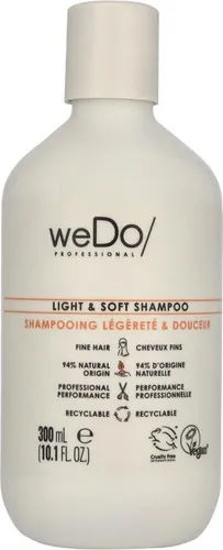 weDo Light & Soft Shampoo 300 ml - Shampoo für sanfte Reinigung und Pflege, ideal für feines Haar, 100% vegan und nachhaltig.