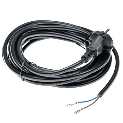 vhbw Stromkabel kompatibel mit Philips Compact, Expression, FC, FC9150, FC9199, HR Staubsauger - 6 m Kabel 1000 W
