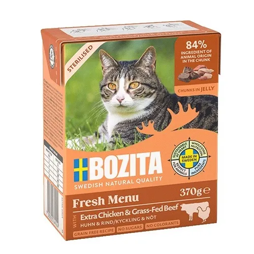 BOZITA Fresh Menu Sterilised Extra Chicken with beef  - nassfutter 7300330649249