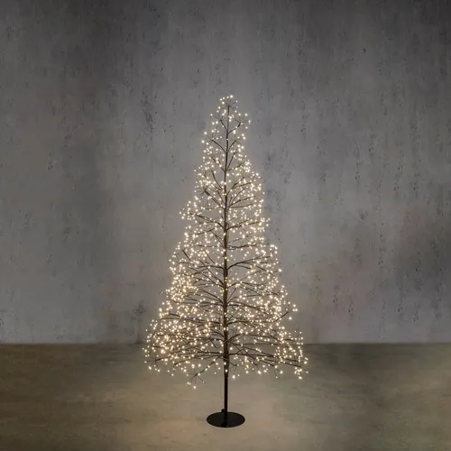 Luca Lighting Lichterbaum für den Außenbereich - H150 x Ø70 cm - Metall - Schwar