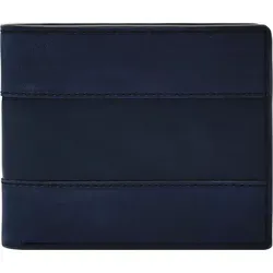 FOSSIL Leder Kartenetui Everett Bifold Card Case Insignia Blue dunkelblau - Dunkelblau