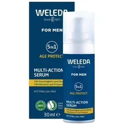 Weleda For Men 5in1 Multi-Action Serum - Sonstige Gesichtspflegeartikel, reduziert feine Linien und strafft die Haut sichtbar in nur 4 Wochen mit antioxidativem Schlehenextrakt und Bio-Aloe Vera.