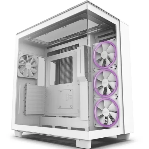 NZXT H9 Elite Dual-Chamber ATX Mid-Tower PC Gaming-Gehäuse - 3 x 120mm RGB Duo-Lüfter, nahtlose Glasfront und optimierter Airflow für maximale Kühlung und Leistung