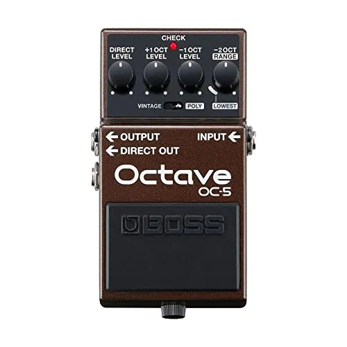 Boss OC-5 B-Stock: Octave Bodeneffektgerät für E-Gitarre - Gitarren-Effektgerät mit Vintage Mode und erweiterten Trennmöglichkeiten, ideal für kreative Klanggestaltung. Versandrückläufer mit voller Garantie.