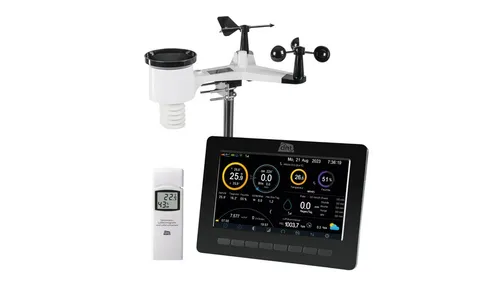 dnt WiFi-Wetterstation WeatherScreen PRO V2 – Wetterdaten in Echtzeit - Moderne Wetterstation mit WLAN-Funktion für präzise Wetterdaten, benutzerfreundliches Display und vielseitige Nutzung im Innen- und Außenbereich.