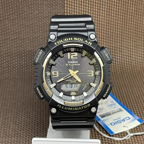 Casio AQ-S810W-1A3 Tough Solar Power Schwarz Analog Digital Stoppuhr Sportuhr