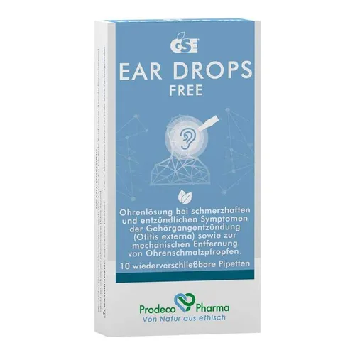 Gse Ear Drops Free 3 ML - Ohrentropfen mit pflanzlichem Glycerin und Grapefruitkernextrakt zur Unterstützung der Ohrpflege. Ideal zur mechanischen Entfernung von Ohrenschmalz und für ein angenehmes Gefühl im Gehörgang.