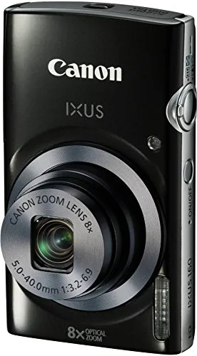 Canon IXUS 160 Digitalkamera – 20 MP, 8-fach optischer Zoom, HD-Movie - Kompakte Digitalkamera mit 20 MP für beeindruckende Fotos. Weitwinkel- und 16-fach ZoomPlus für detailreiche Aufnahmen. Inklusive Zubehör für sofortigen Einsatz.
