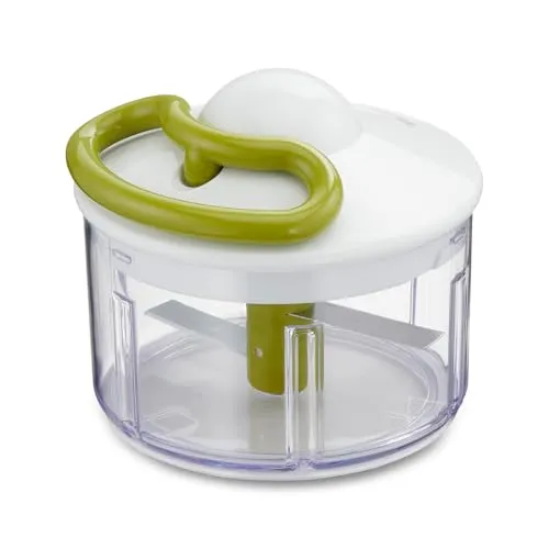 Tefal 5-Sekunden Zerkleinerer K13304 - Küchenhelfer & Kochzubehör, ohne Strom mit 500 ml Fassungsvermögen, ideal für schnelles Zerkleinern von Gemüse, Obst und Nüssen dank robuster Edelstahlklingen.