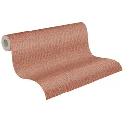 A.S. Création Vliestapete Antigua Tapete Abstrakt, leicht strukturiert, gemustert, matt, neutral, (1 St), Mustertapete Glänzend Tapeten Wohnzimmer Schlafzimmer Küche Flur Optik orange|rot