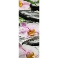 Komar Vliestapete Wellness - Digitaldruck für entspannende Räume - Tapeten mit floralem Motiv, 100 x 280 cm, aus Vlies mit samtiger Textiloptik, ideal für Ruhe und Besinnlichkeit in Wohnzimmer oder Schlafzimmer.