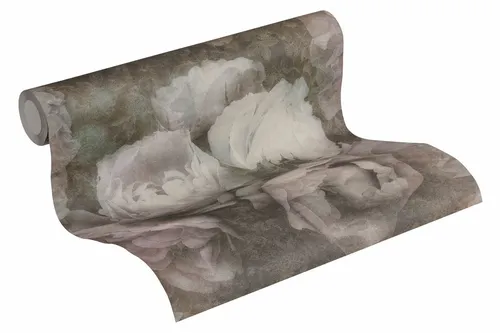 Tapete Vlies New Walls Blumen grün grau flieder weiß 37392-1 (3,51€/1qm)