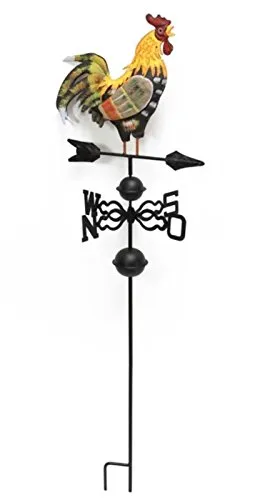Wetterhahn Windrad Windspiel Metall Hahn - Gartenfiguren & Verzierungen, handgefertigt und wetterfest, ideal für Balkon und Garten