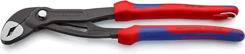 KNIPEX Cobra Hightech-Wasserpumpenzange 87 02 300 T - Zangen mit Feinverstellung für optimale Anpassung an Werkstücke, selbstklemmend und mit spezialgehärteten Zähnen für dauerhaft sicheres Greifen.