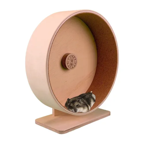 Getzoo Korklaufrad Ø 27 cm für Kleintiere - Hochwertiges Korklaufrad aus Holz, ideal für Farbmäuse und Hamster. Höhenverstellbar von 29-39 cm für optimalen Komfort und Sicherheit.