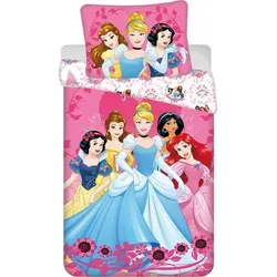 Jerry Fabrics JF0230 Princess 2017 Bettwäsche Set - Bettwaren-Set für Kinder, aus hochwertiger Baumwolle, in bezauberndem Pink mit Prinzessinnen-Motiv - ideal für kleine Träumerinnen.