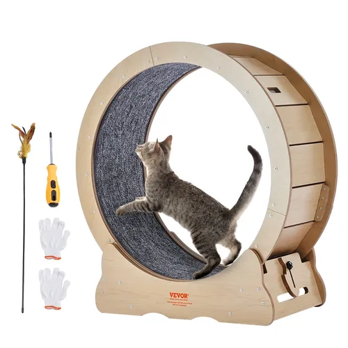 VEVOR Katzenlaufrad für Katzen im Innenbereich 75cm - Kratzbaum & Möbel: fördert die Gesundheit Ihrer Katze durch Bewegung und Spiel, ideal für Innenräume und platzsparend.