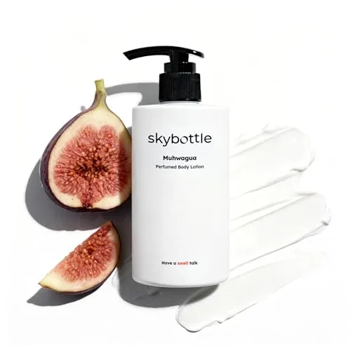 Skybottle Muhwagua Body Lotion 300 g - Hautpflege mit feuchtigkeitsspendendem Feigenduft, zieht schnell ein und sorgt für samtweiche, hydratisierte Haut dank Schneelotusextrakt und Baumwollsamenextrakt.