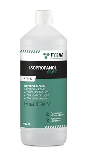 EQM - ECO-301 - Isopropylalkohol/Isopropanol 99.9% - 1L - Für die Reinigung von Elektronik, Linsen, Bildschirmen und 3D-Druckharzen